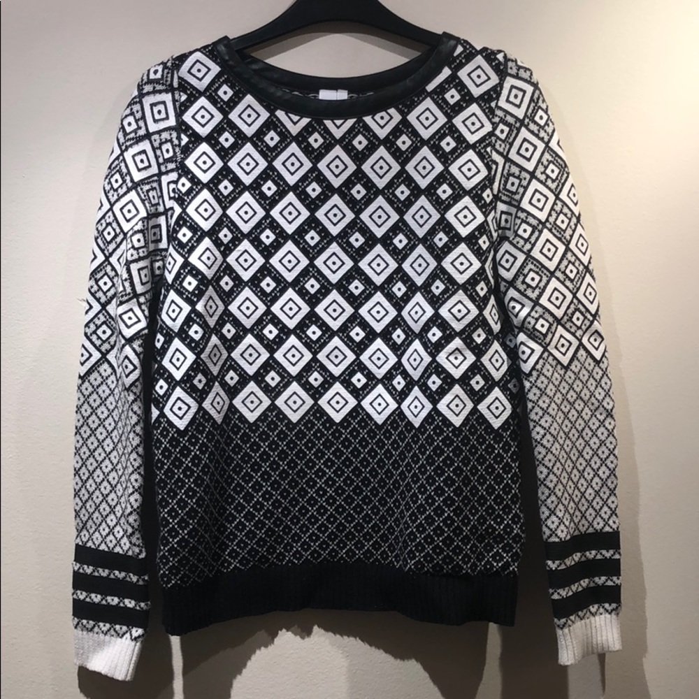 Black & White Sweater W/ Detail